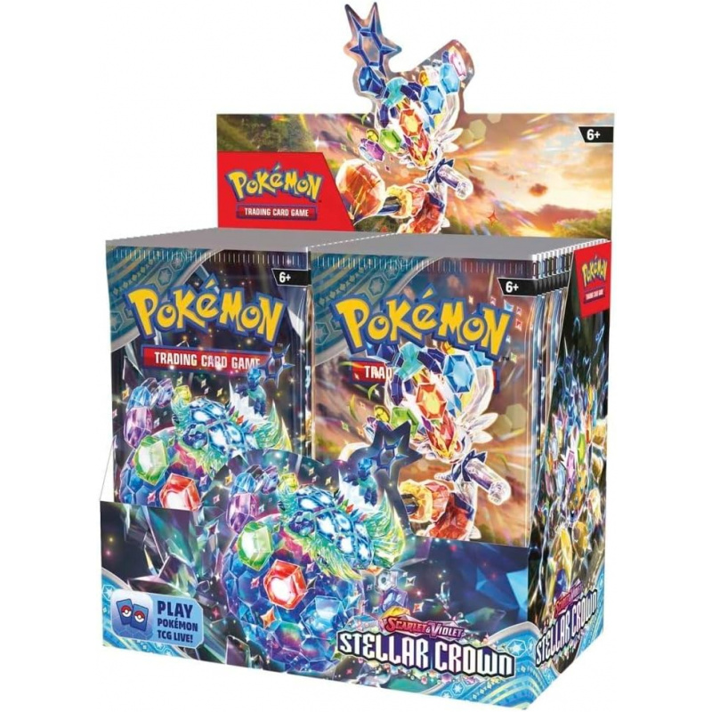 Pokémon TCG- Scarlet and Violet - Stellar Crown Sealed Booster Box (36 Booster Packs)